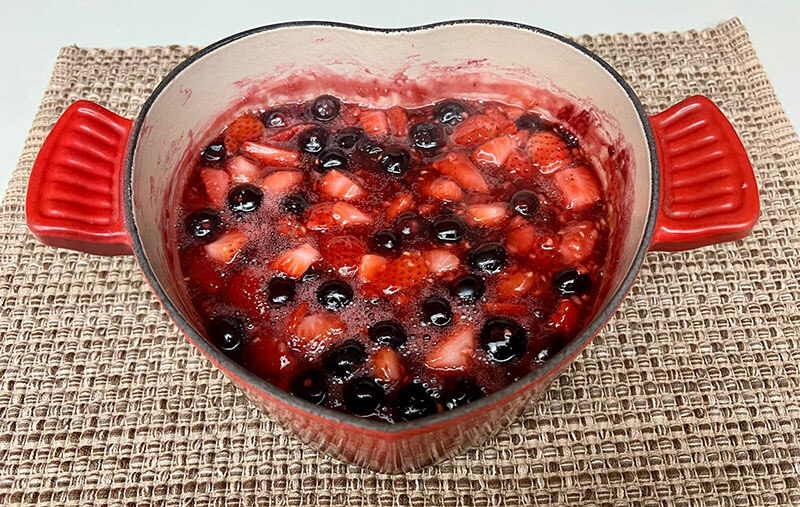 warm berry compote