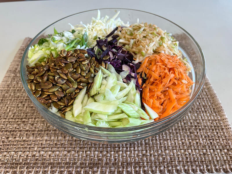 cabbage apple slaw vegan
